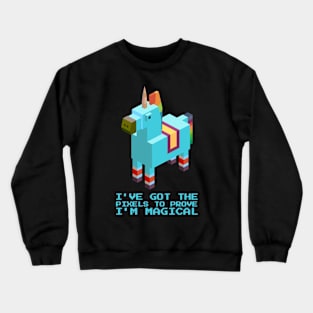 Pixel Unicorn: The Magical Tee for Kids Crewneck Sweatshirt